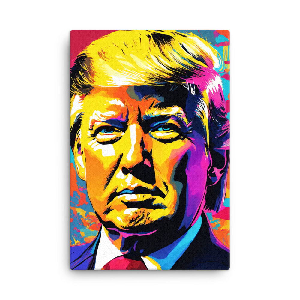 Arte de Donald Trump, retrato de Trump, arte moderna patriótica, arte de Andy Warhol Trump, tela moderna de Trump, arte de parede pronta para pendurar