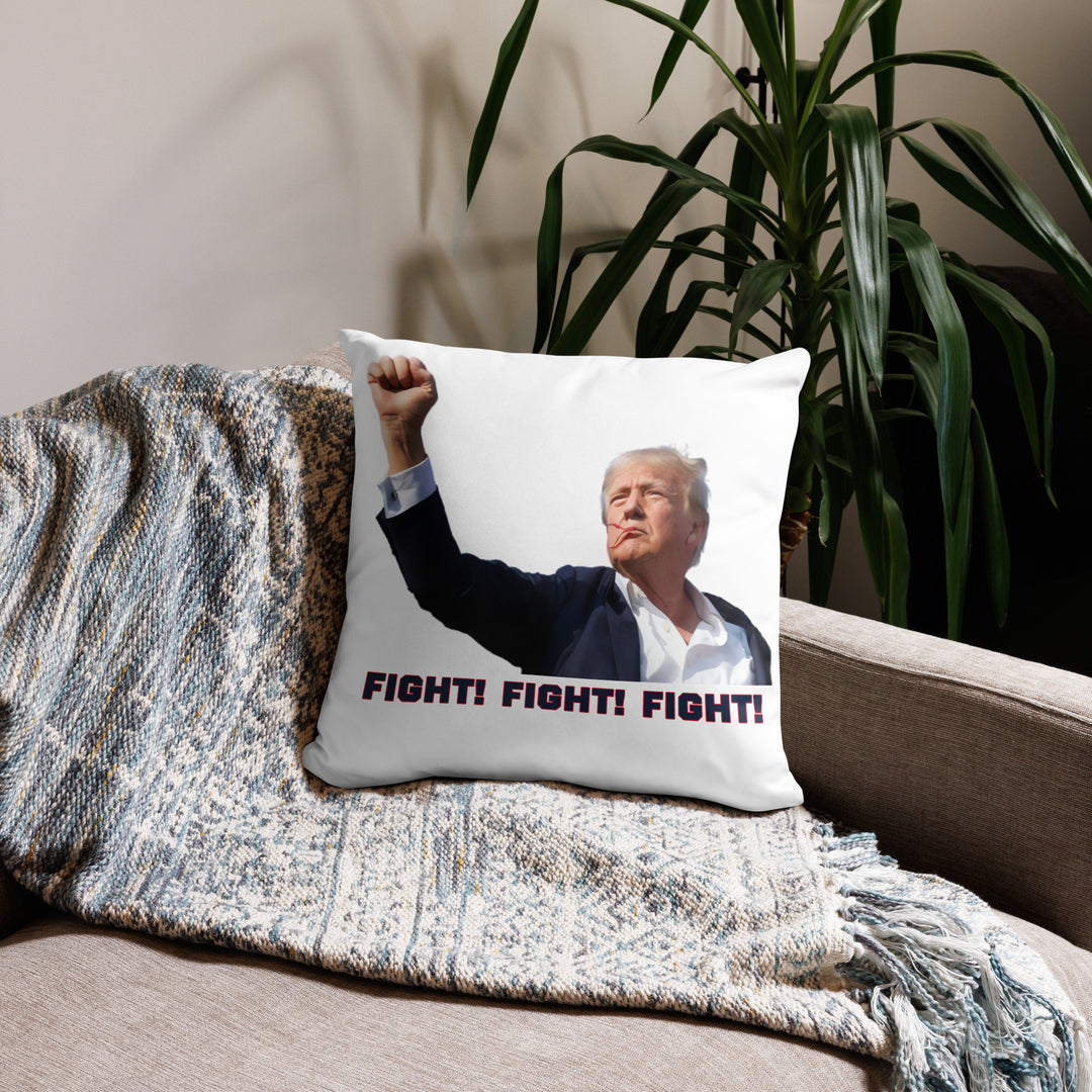 Donald Trump Pillow, White, Trump Fight Pillow, Trump Throw Pillow, Trump Decor, Trump Gift