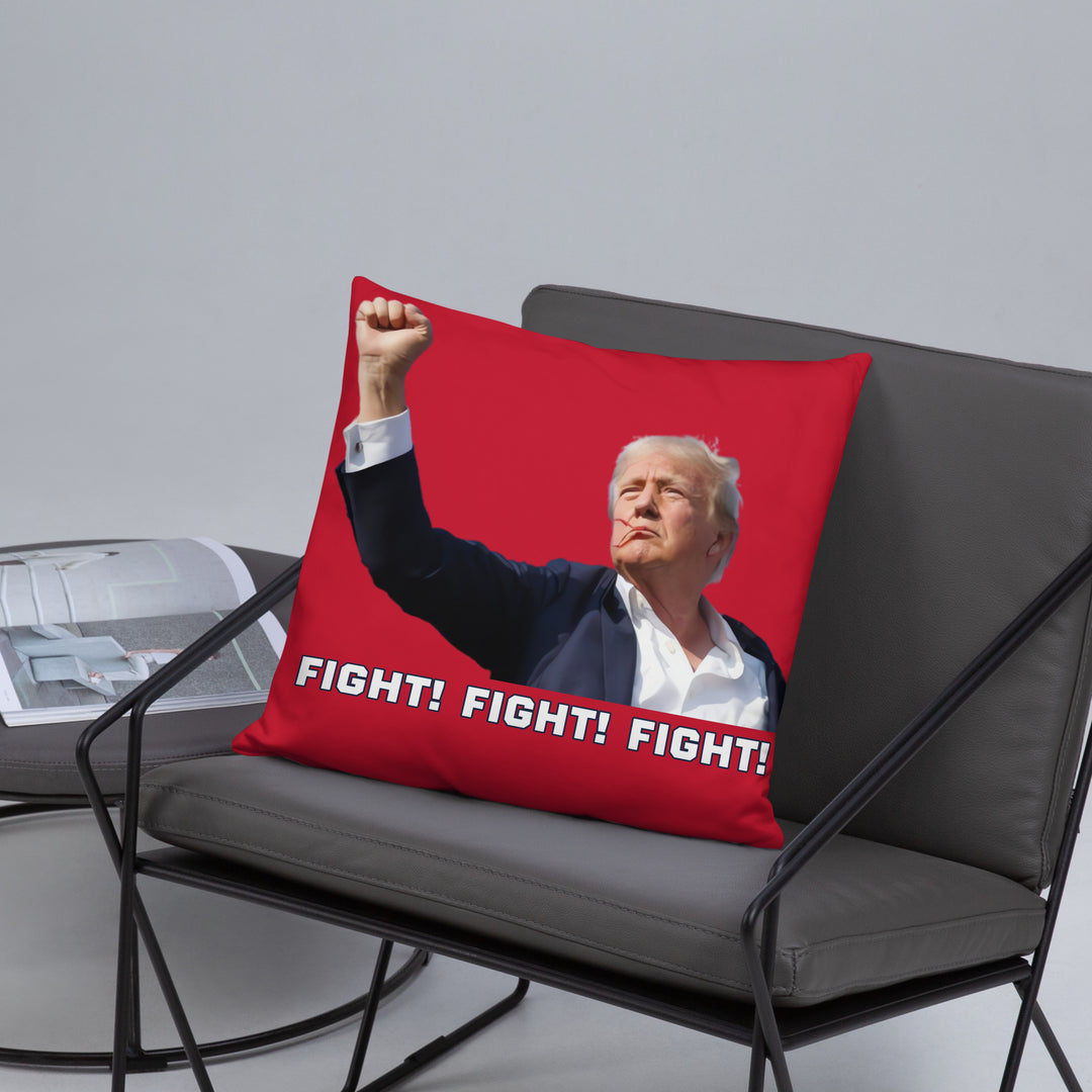 Donald Trump Pillow, Red, Trump Fight Pillow, Trump Throw Pillow, Trump Decor, Trump Gift