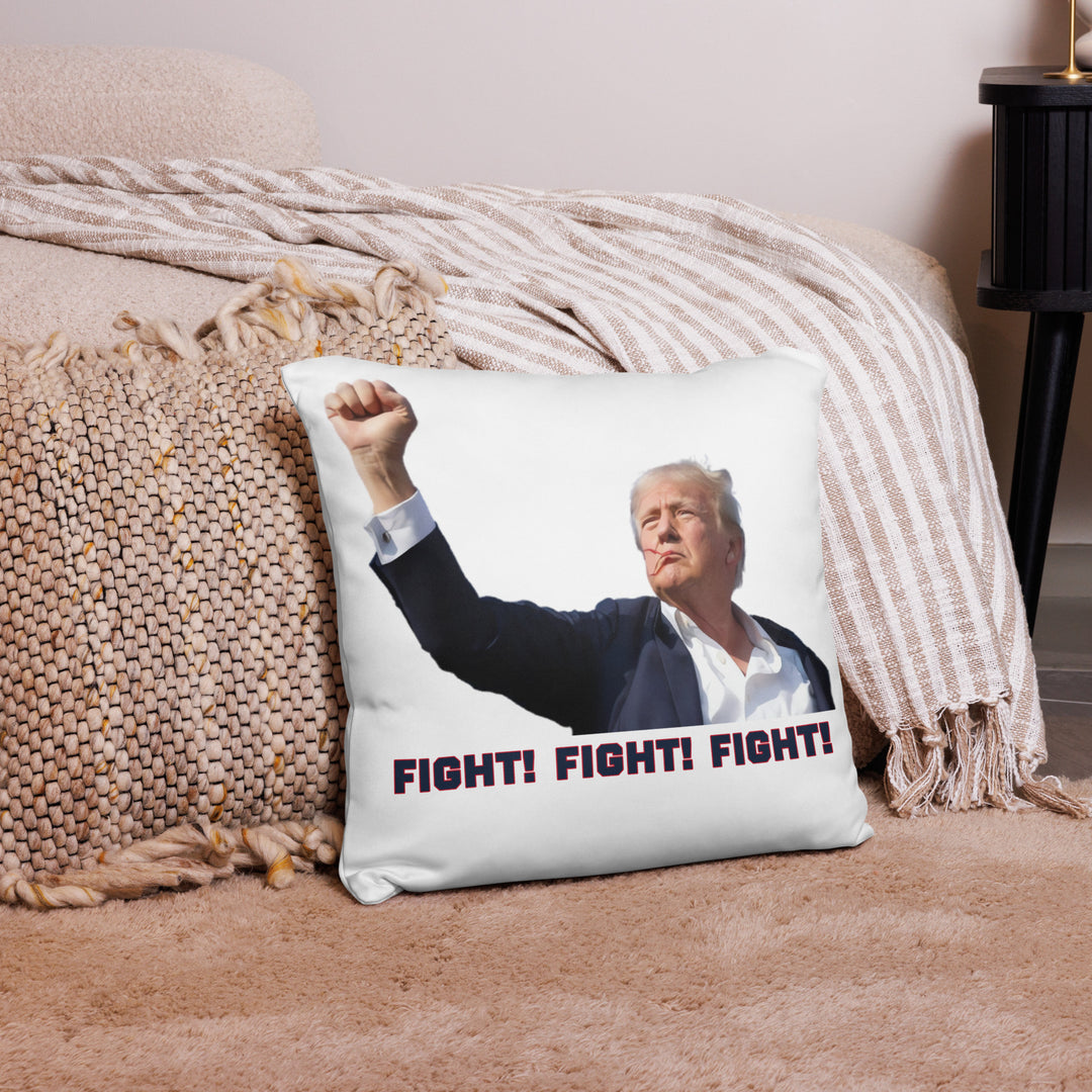 Donald Trump Pillow, White, Trump Fight Pillow, Trump Throw Pillow, Trump Decor, Trump Gift