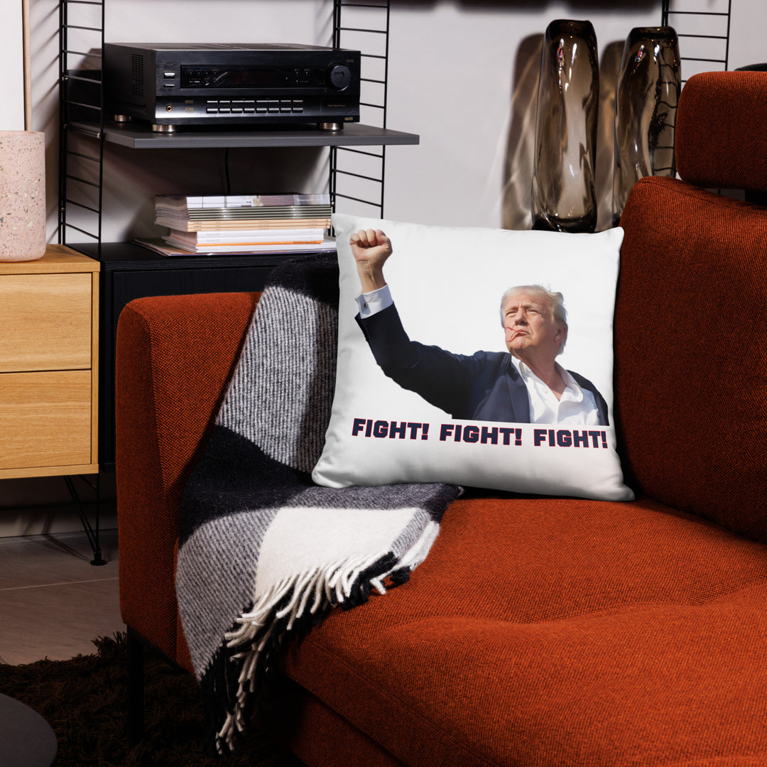 Donald Trump Pillow, White, Trump Fight Pillow, Trump Throw Pillow, Trump Decor, Trump Gift