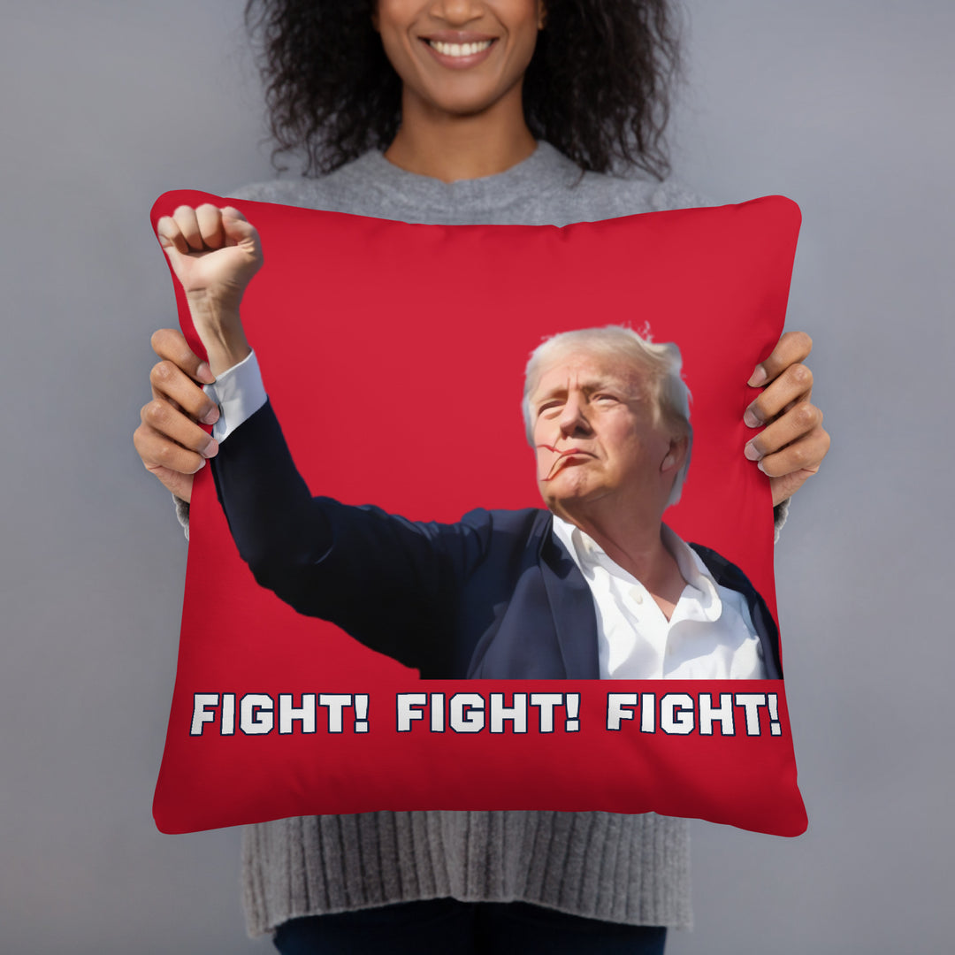 Donald Trump Pillow, Red, Trump Fight Pillow, Trump Throw Pillow, Trump Decor, Trump Gift