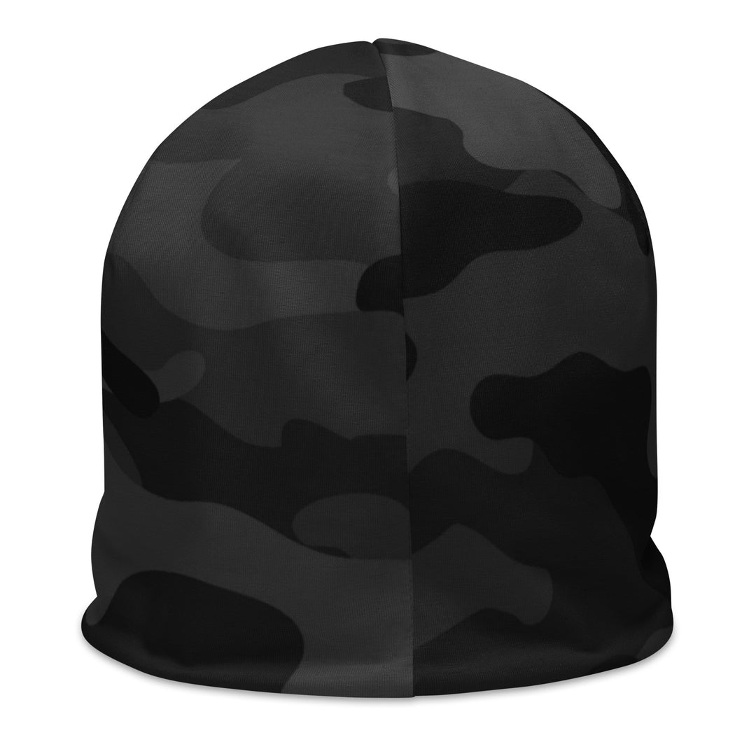 Cross & Stripes Beanie, Black Camo 2.0, USA Winter Hat, Christian Beanies