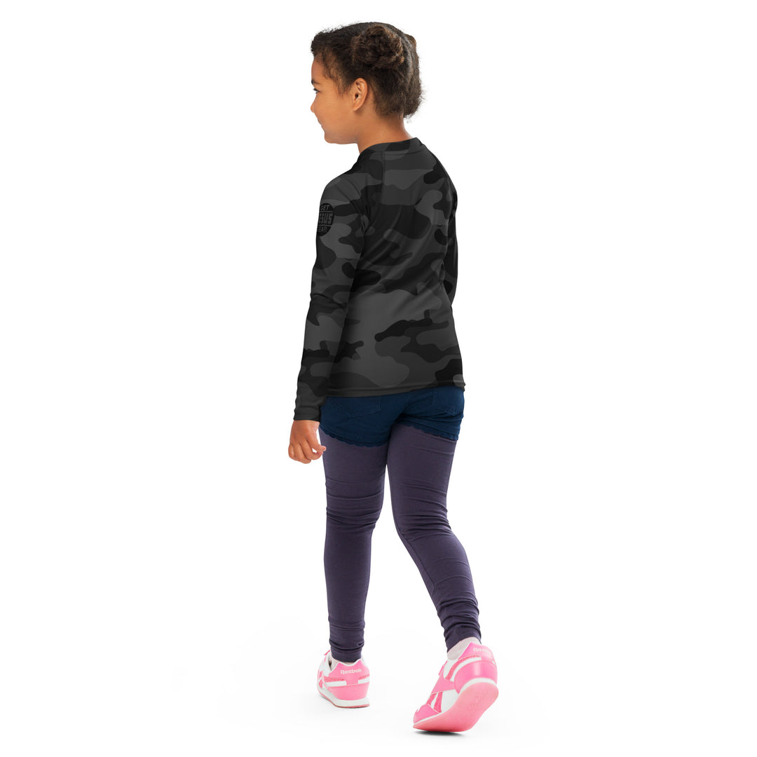 Kids Rash Guard - Black Camo 2.0