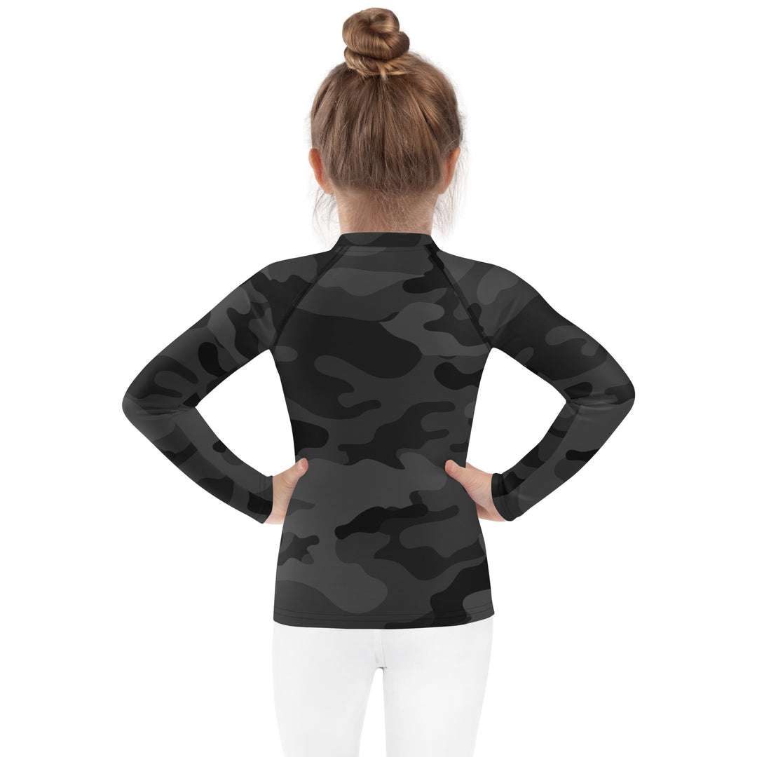 Kids Rash Guard - Black Camo 2.0