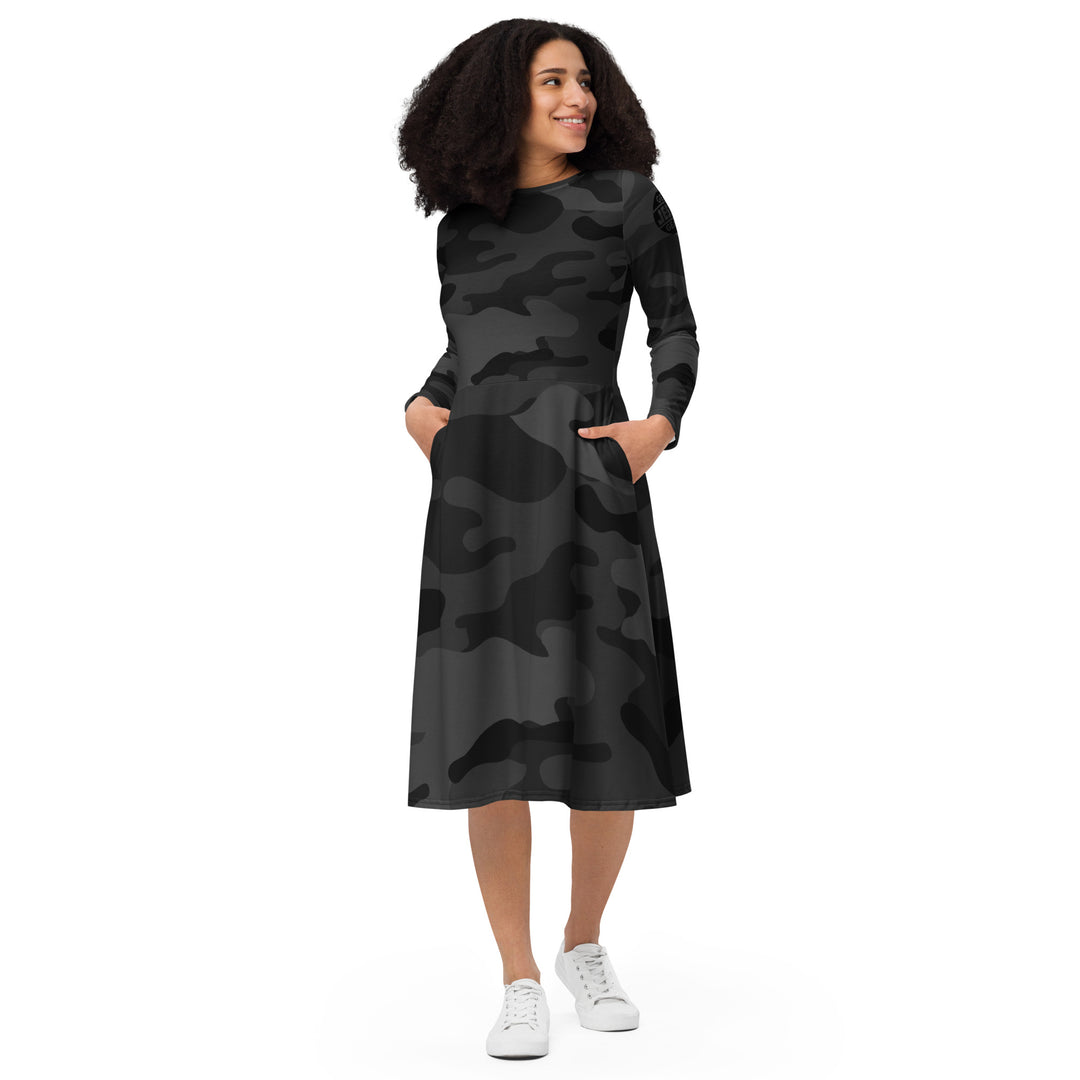 Midi Dress - Black Camo 2.0