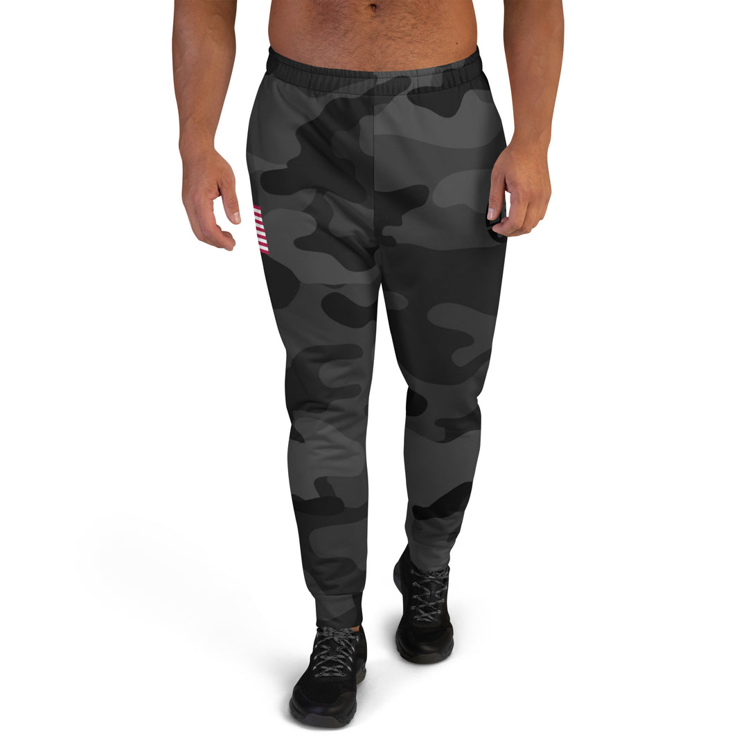 Mens Patriotic Sweatpants Joggers - Black Camo 2.0