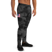 Mens Patriotic Sweatpants Joggers - Black Camo 2.0