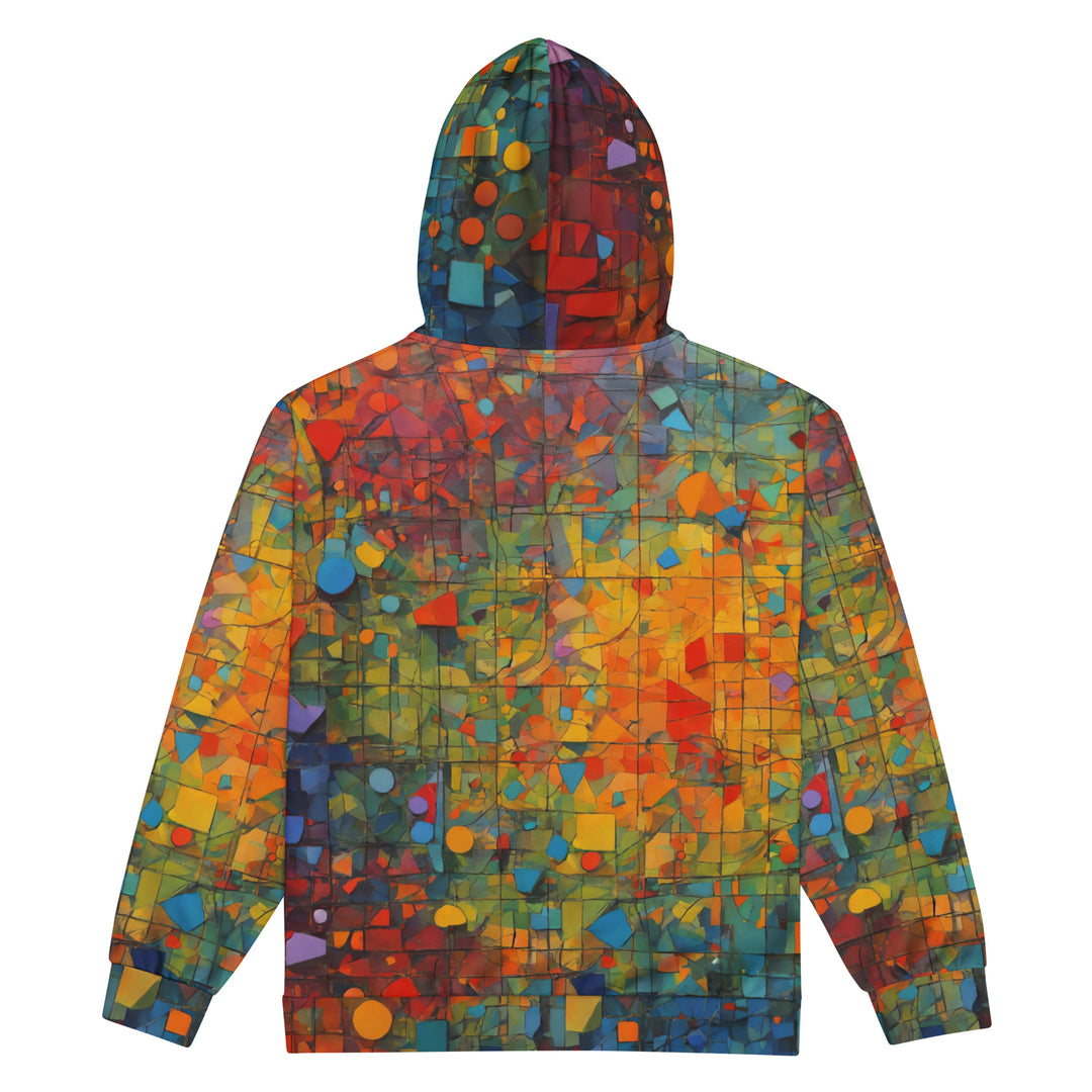 Panoramic Zip Hoodie - Mosaic Rainbow