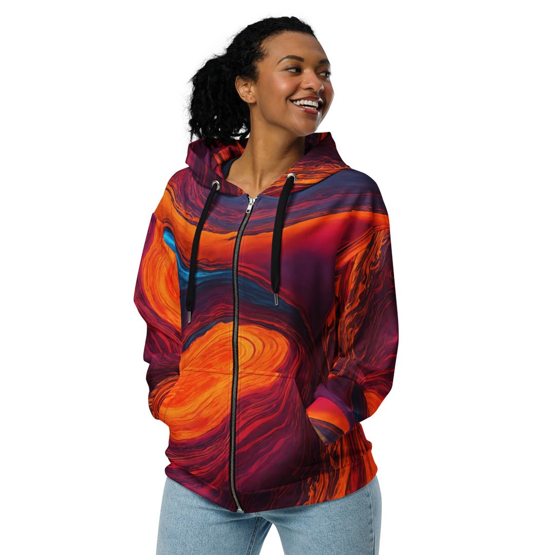 Lava Water - Panoramic Zip Hoodie