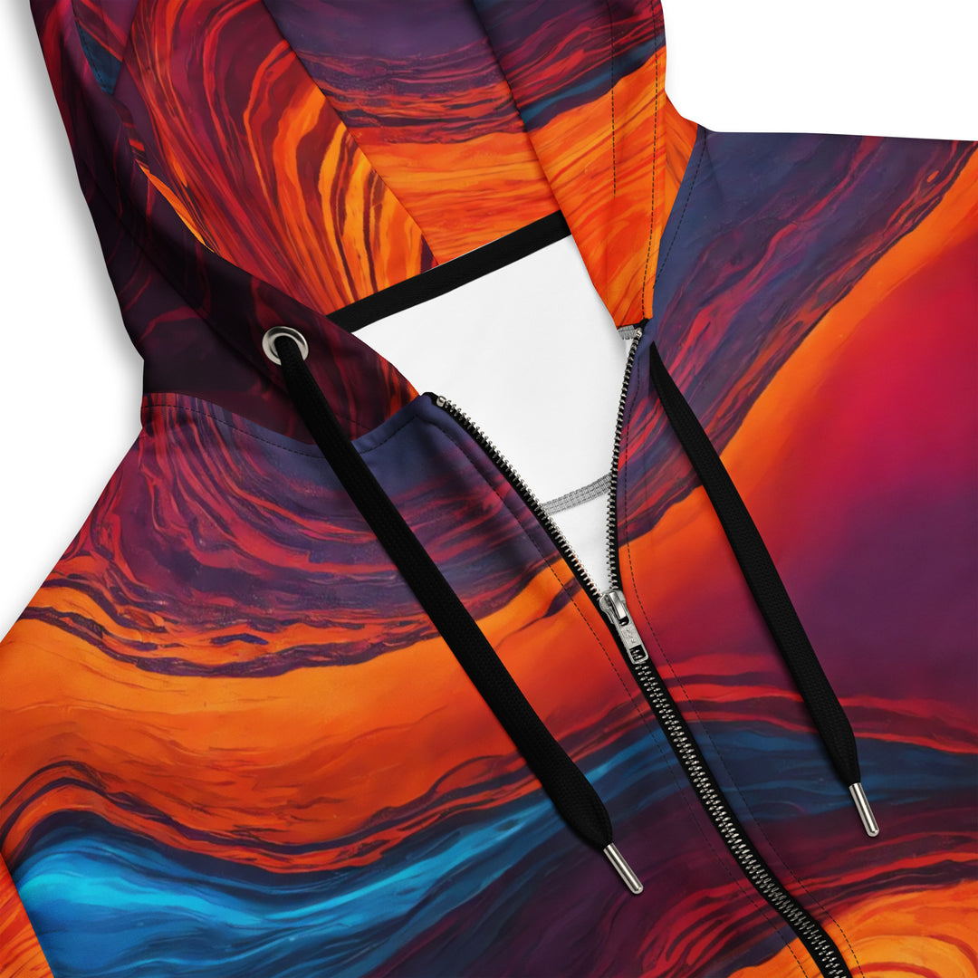 Lava Water - Panoramic Zip Hoodie