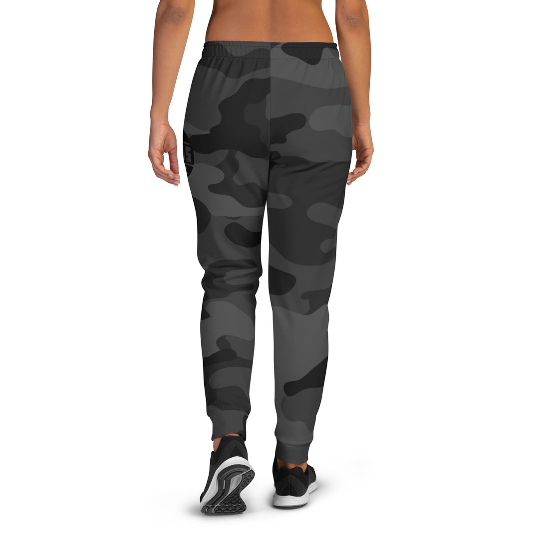 Womens Patriotic Sweatpants Joggers - Black Camo 2.0