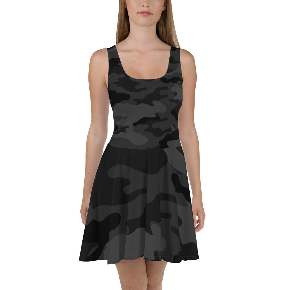 Skater Dress - Black Camo 2.0