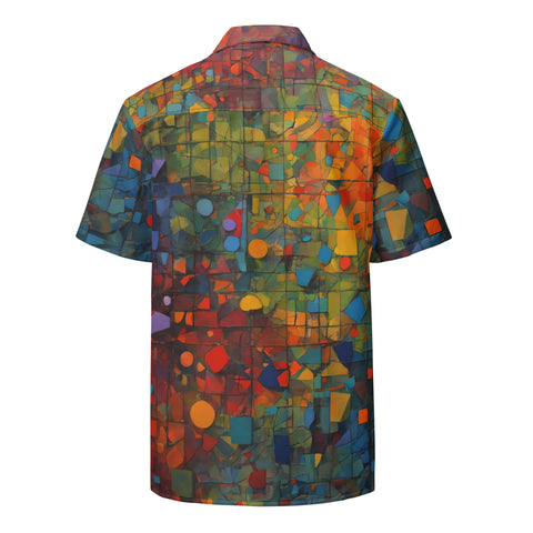 Mosaic Rainbow - Panoramic Button Shirt