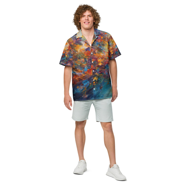 Scenic Shirt, Let There Be Light, Panoramic Button Shirt, Hawaiian Shirt, Man