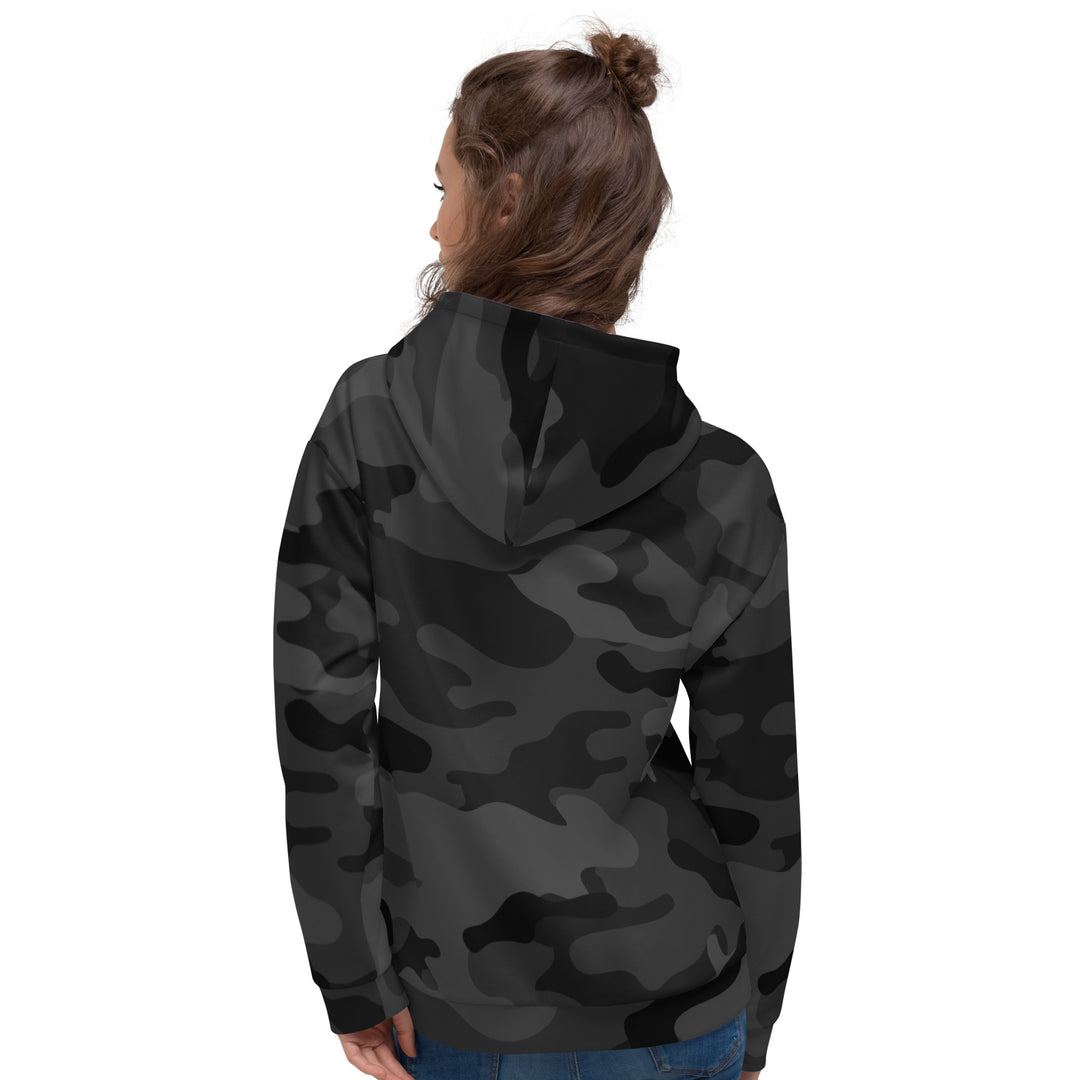 Sudadera con capucha de rayas y cruces - Camuflaje negro INFINITY 2.0