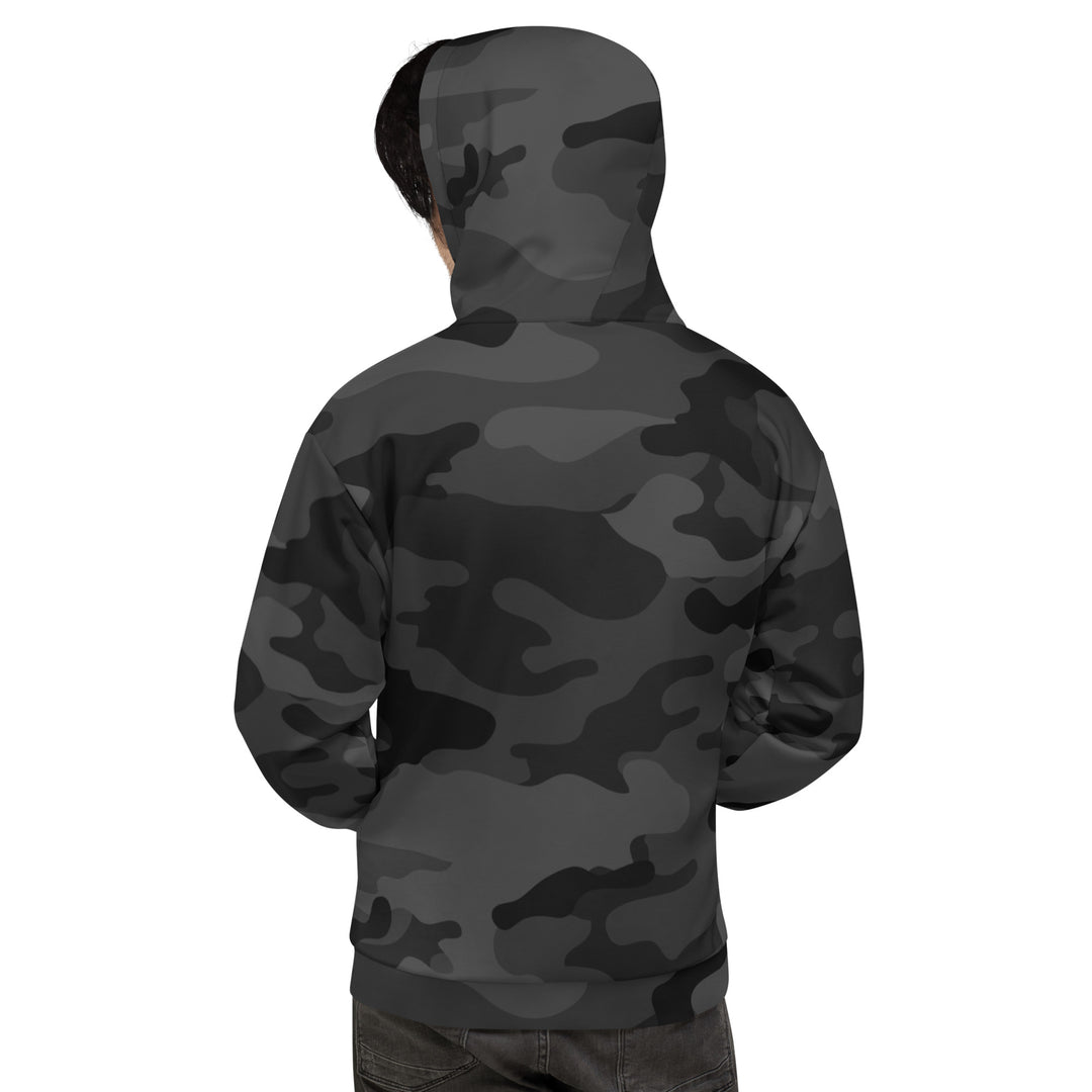 Sudadera con capucha de rayas y cruces - Camuflaje negro INFINITY 2.0