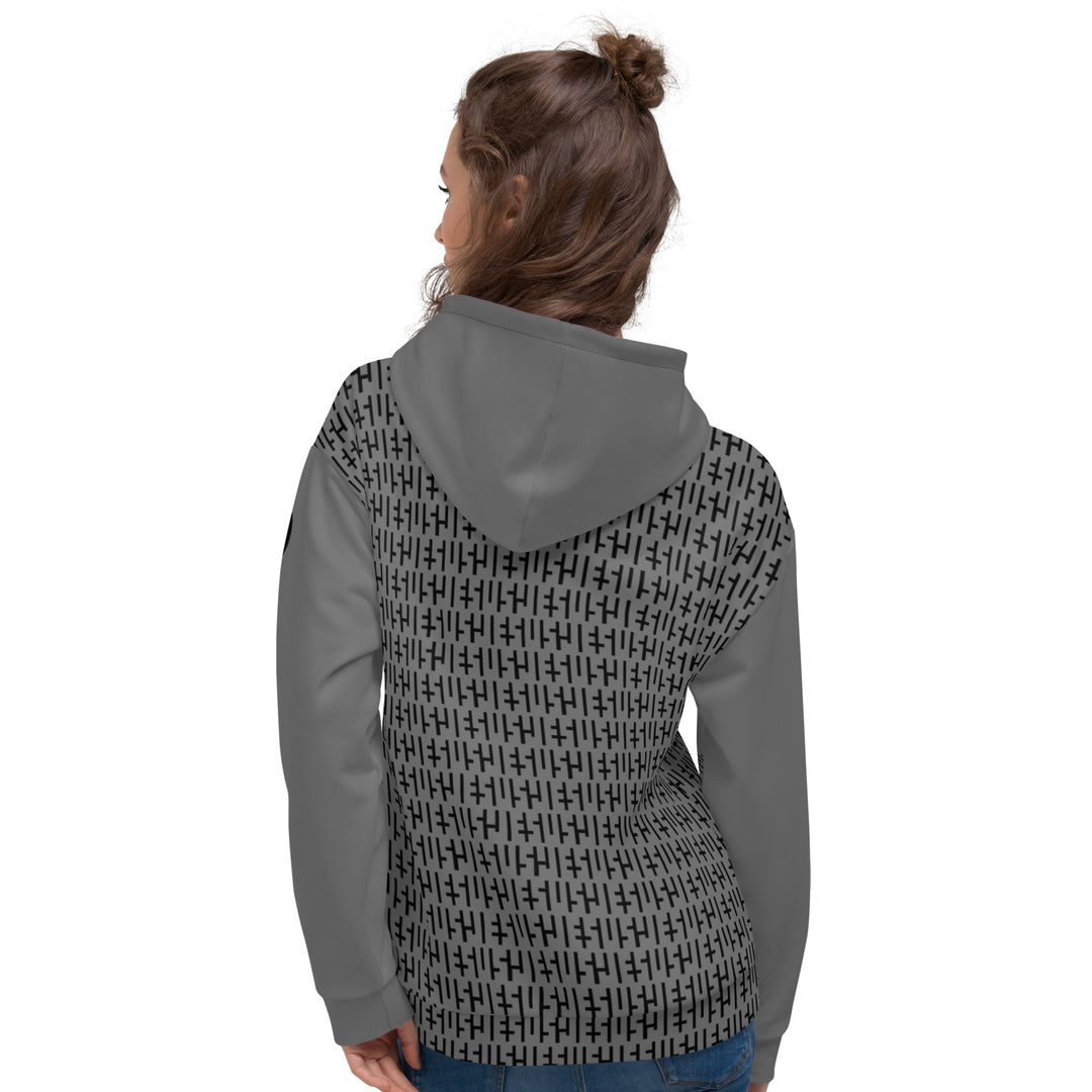 Sudadera con capucha JESÚS - Gris y Negro INFINITY 2.0