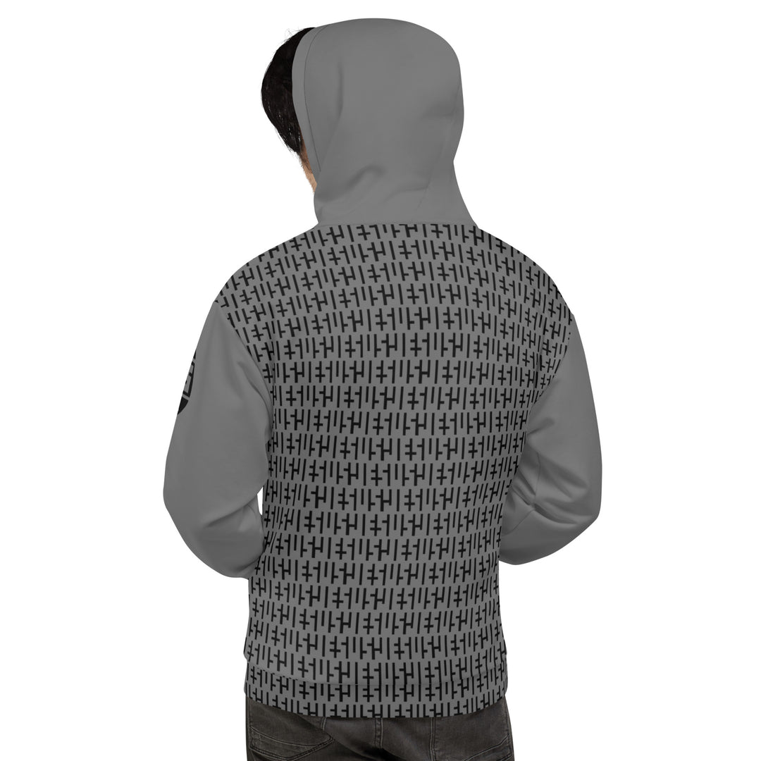 Sudadera con capucha JESÚS - Gris y Negro INFINITY 2.0