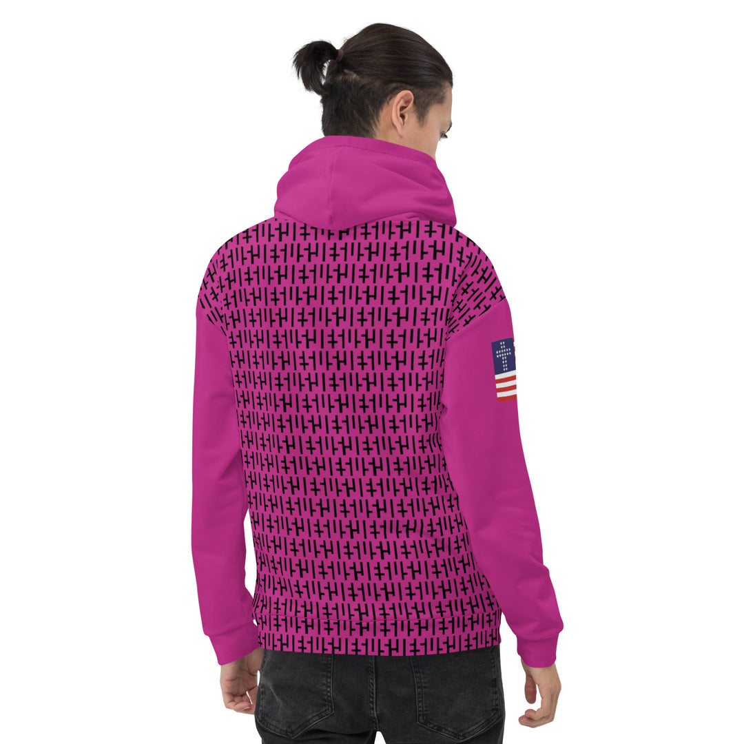 Sudadera con capucha JESÚS - Rosa y Negro INFINITY 2.0