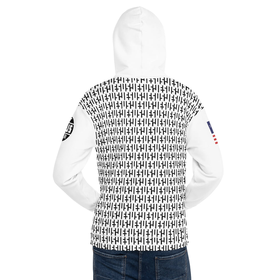 Sudadera con capucha JESUS ​​- Blanco y Negro INFINITY 2.0