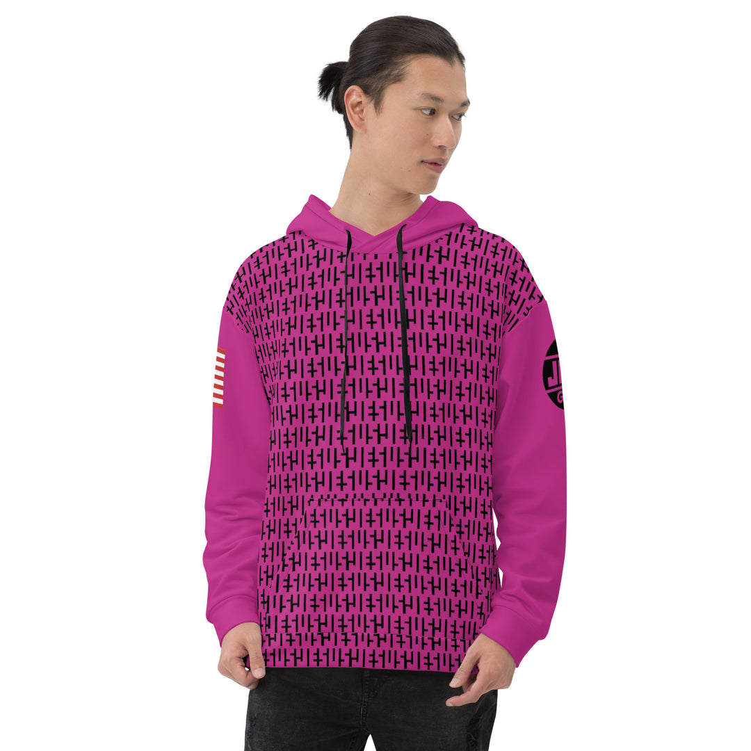 Sudadera con capucha JESÚS - Rosa y Negro INFINITY 2.0