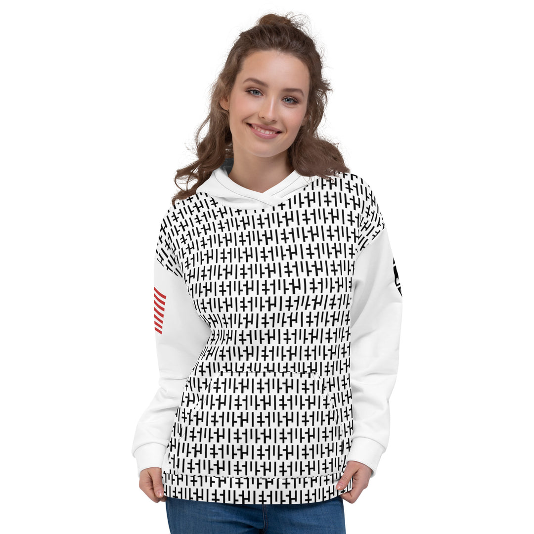 Sudadera con capucha JESUS ​​- Blanco y Negro INFINITY 2.0