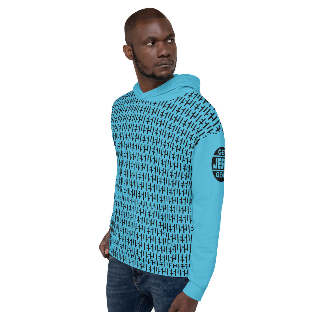 Sudadera con capucha JESÚS - Azul y Negro INFINITY 2.0