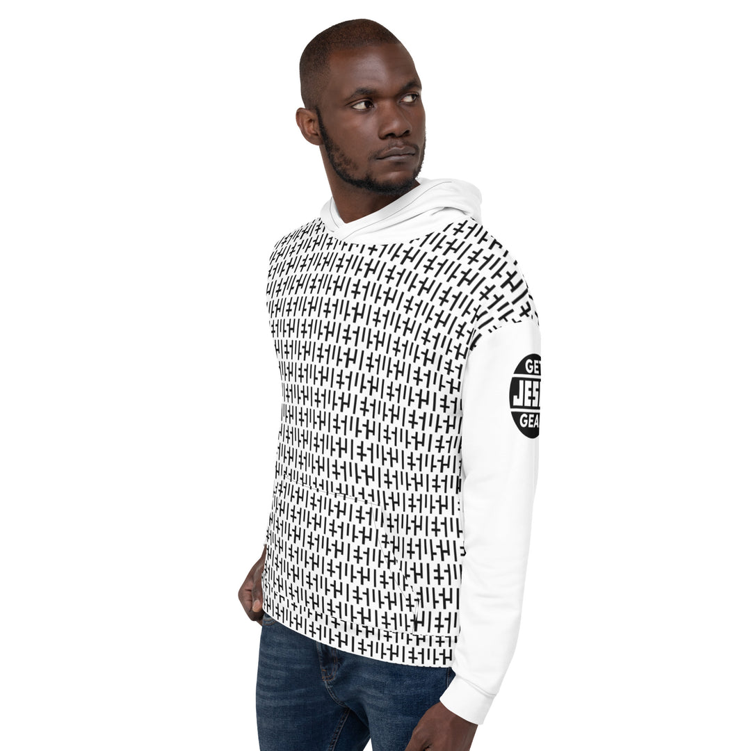 Sudadera con capucha JESUS ​​- Blanco y Negro INFINITY 2.0