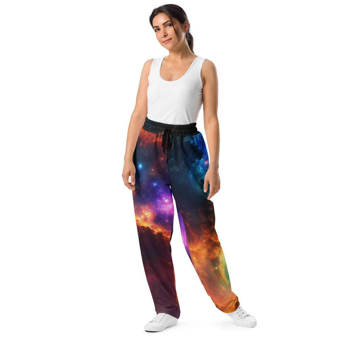 Unisex Wide-Leg Joggers - Galactic Cosmos