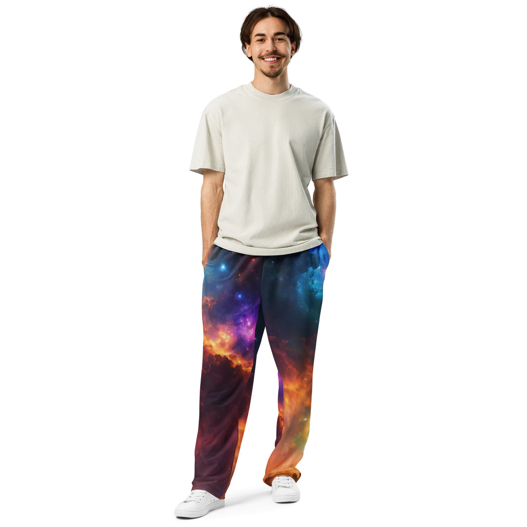 Unisex Wide-Leg Joggers - Galactic Cosmos