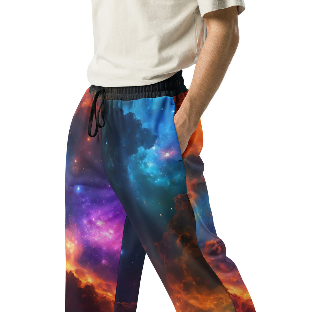 Unisex Wide-Leg Joggers - Galactic Cosmos