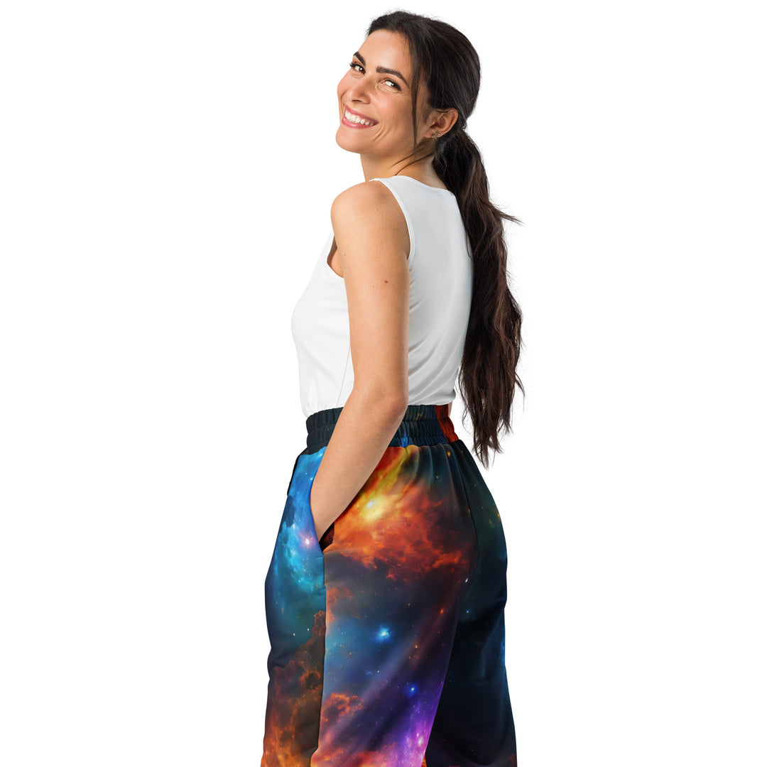 Unisex Wide-Leg Joggers - Galactic Cosmos