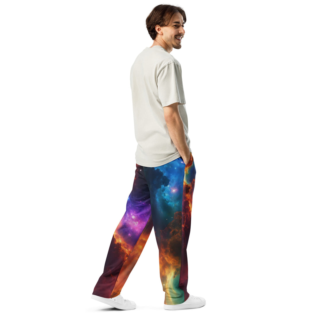 Unisex Wide-Leg Joggers - Galactic Cosmos