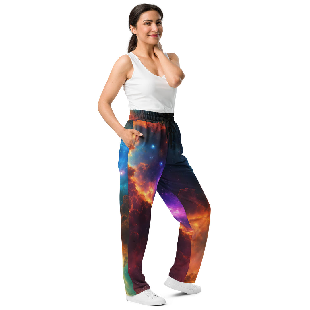 Unisex Wide-Leg Joggers - Galactic Cosmos