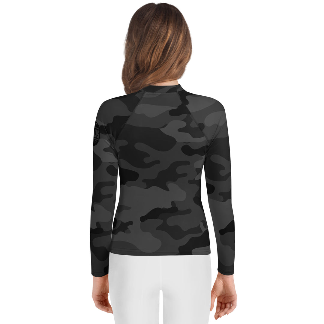 Youth Rash Guard - Black Camo 2.0