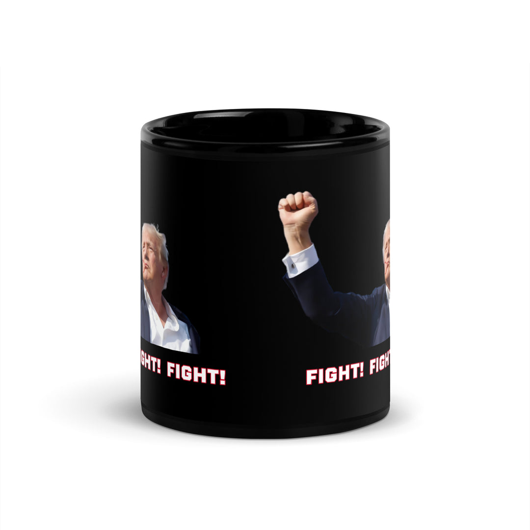 Donald Trump Black Coffee Mug, Trump Fighting Fist, Trump Shooting, Donald Trump Shot, Trump Rally Shooting, Fight Fight Fight