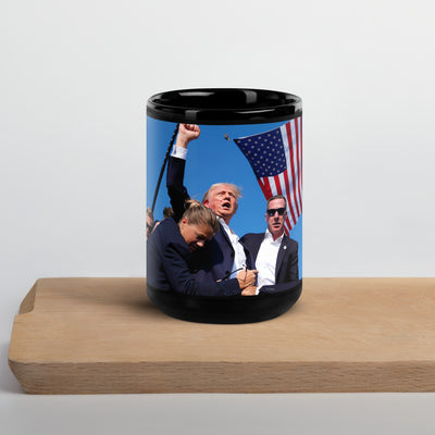 Donald Trump Coffee Mug, Black, Trump Shooting, Trump Fight, Assassination Attempt