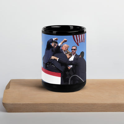 Donald Trump Coffee Mug, Black, Trump Shooting, Trump Fight, Assassination Attempt, Rally