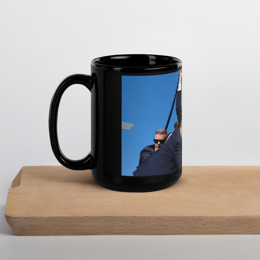 Donald Trump Coffee Mug, Black, Trump Shooting, Trump Fight, Assassination Attempt