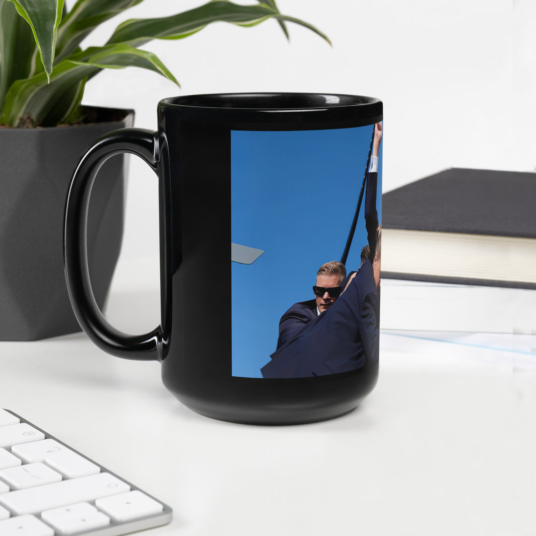 Donald Trump Coffee Mug, Black, Trump Shooting, Trump Fight, Assassination Attempt