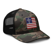Cross & Stripes Trucker Hat - Camo