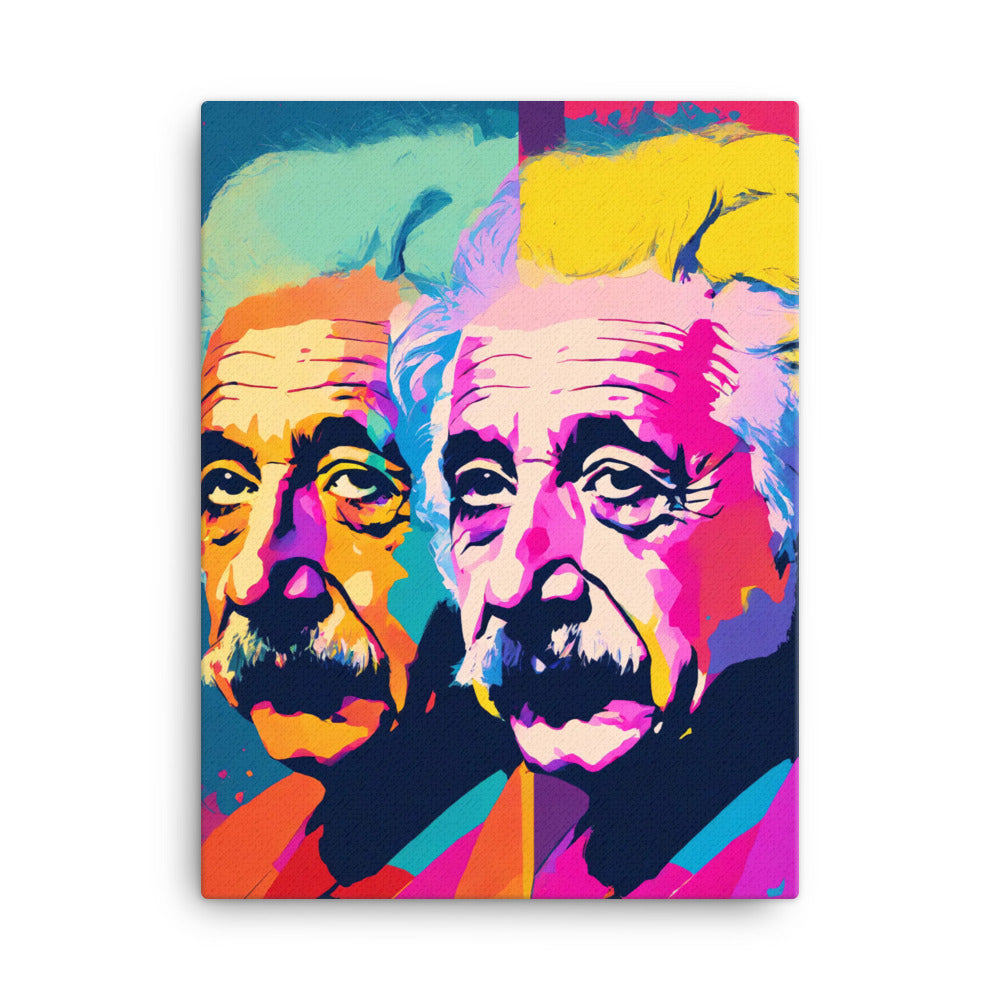 Retrato de Albert Einstein, arte de Andy Warhol, arte perdida, arte moderna de Einstein, tela de Einstein, arte de parede pronta para pendurar