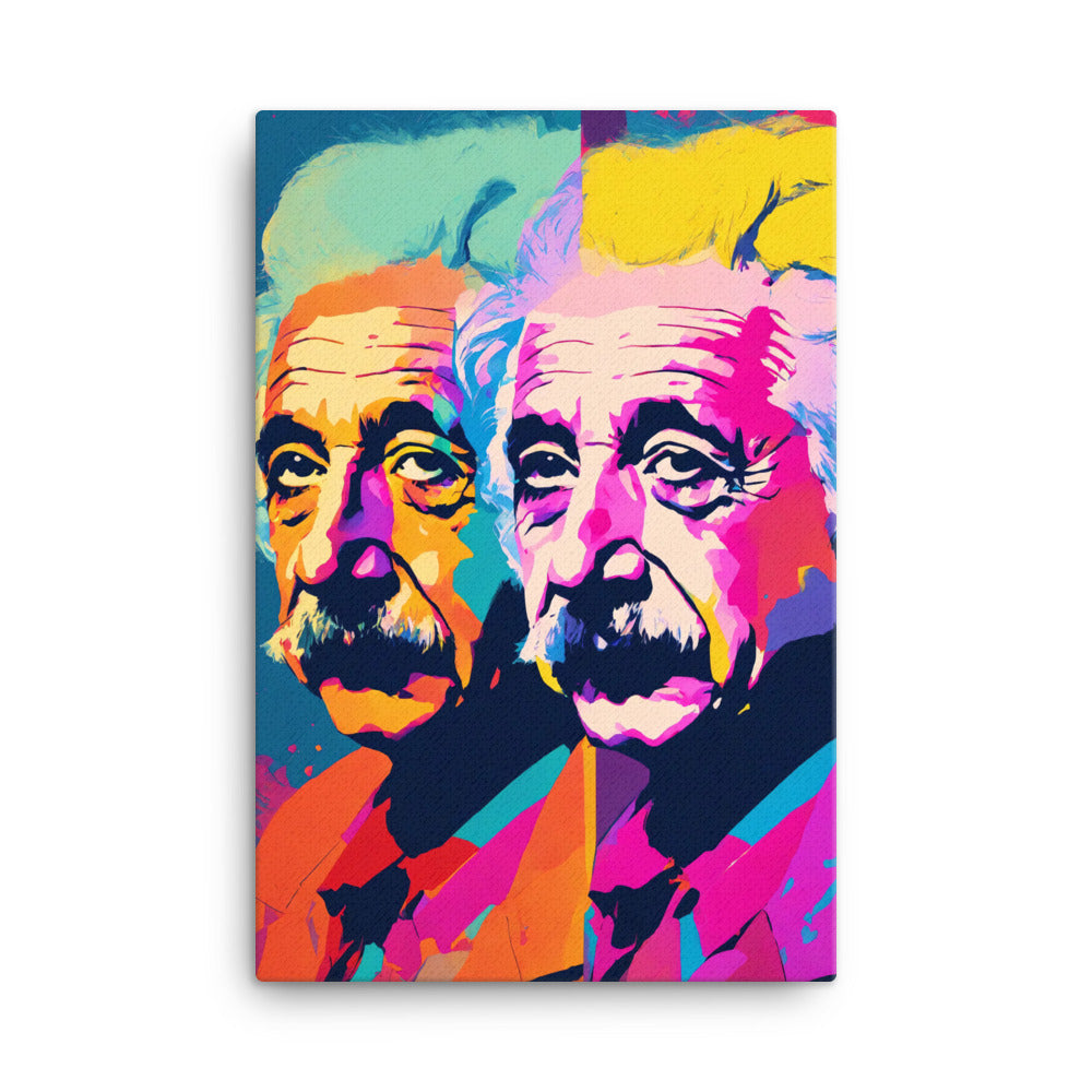 Retrato de Albert Einstein, arte de Andy Warhol, arte perdida, arte moderna de Einstein, tela de Einstein, arte de parede pronta para pendurar