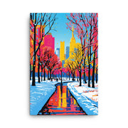 Central Park, New York City Canvas Wall Art, Modern Wall Art, New York Canvas Wall Art, Andy Warhol Wall Art, Winter Canvas Wall Art
