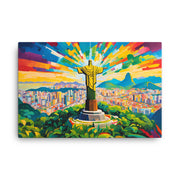 Christ The Redeemer Statue In Rio De Janeiro Poster Canvas Picture Printing Art Christian Wall Art Decoration for Living Room Bedroom Home