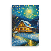 Van Gogh Wall Art, Starry Night Wall Art, Cabin Wall Art, Night Sky Wall Art Poster Canvas Picture Printing Decoration Living Room Bedroom