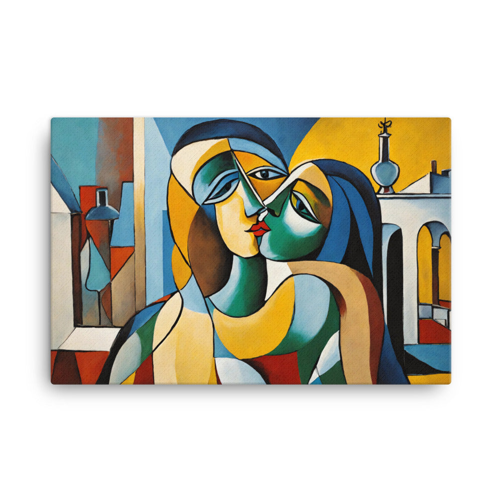 Arte de la pared de Picasso, beso, arte de la pared de Pablo Picasso, arte abstracto de la pared del lienzo, arte de la pared de los labios, arte abstracto moderno de la pared, arte de la pared del amor, de moda