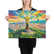 Christ The Redeemer Statue In Rio De Janeiro Poster Canvas Picture Printing Art Christian Wall Art Decoration for Living Room Bedroom Home