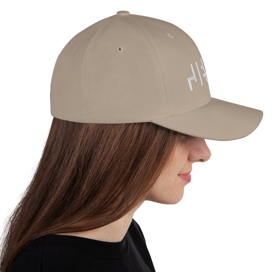 Khaki JESUS Hat, Structured Baseball Cap, Christian Baseball Hats, White Embroidery, JESUS Fitted Hats, Side